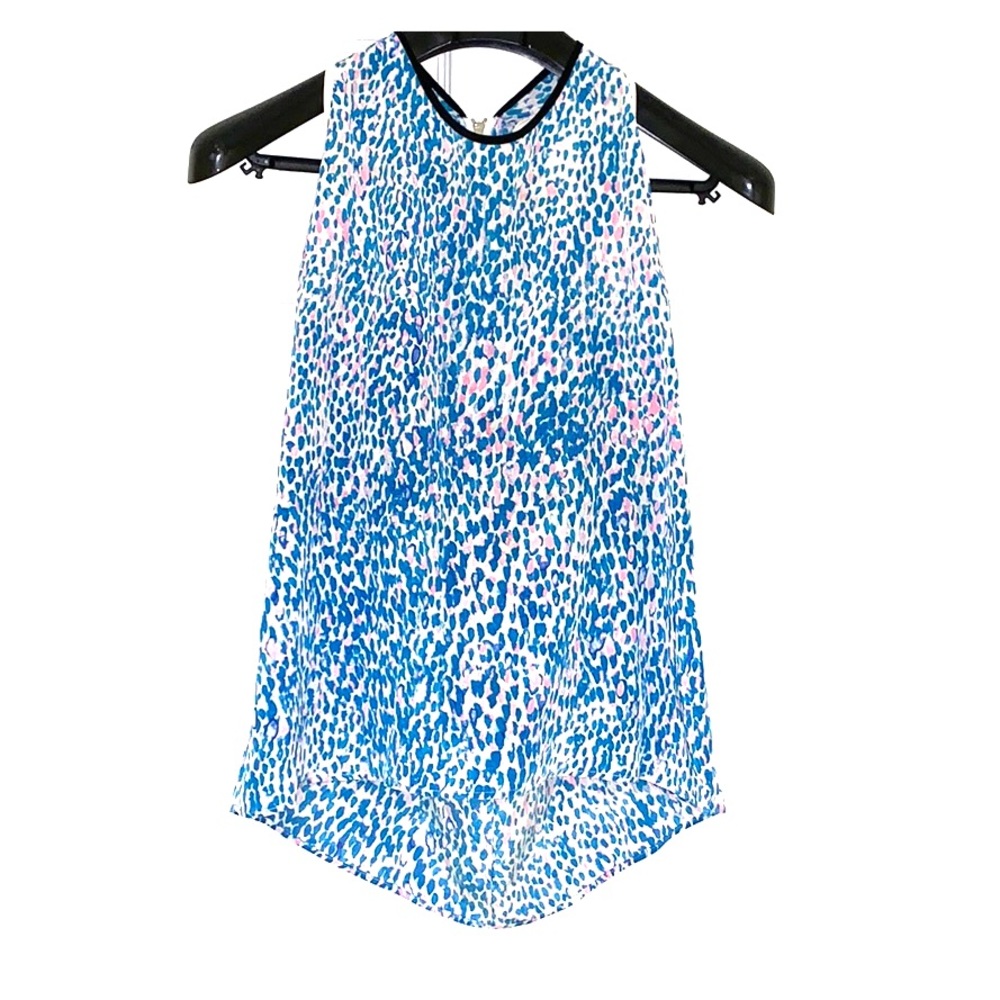 💥TOPS SALE💥 Sandro Silk Blouse in Blue/Pink/White color combo